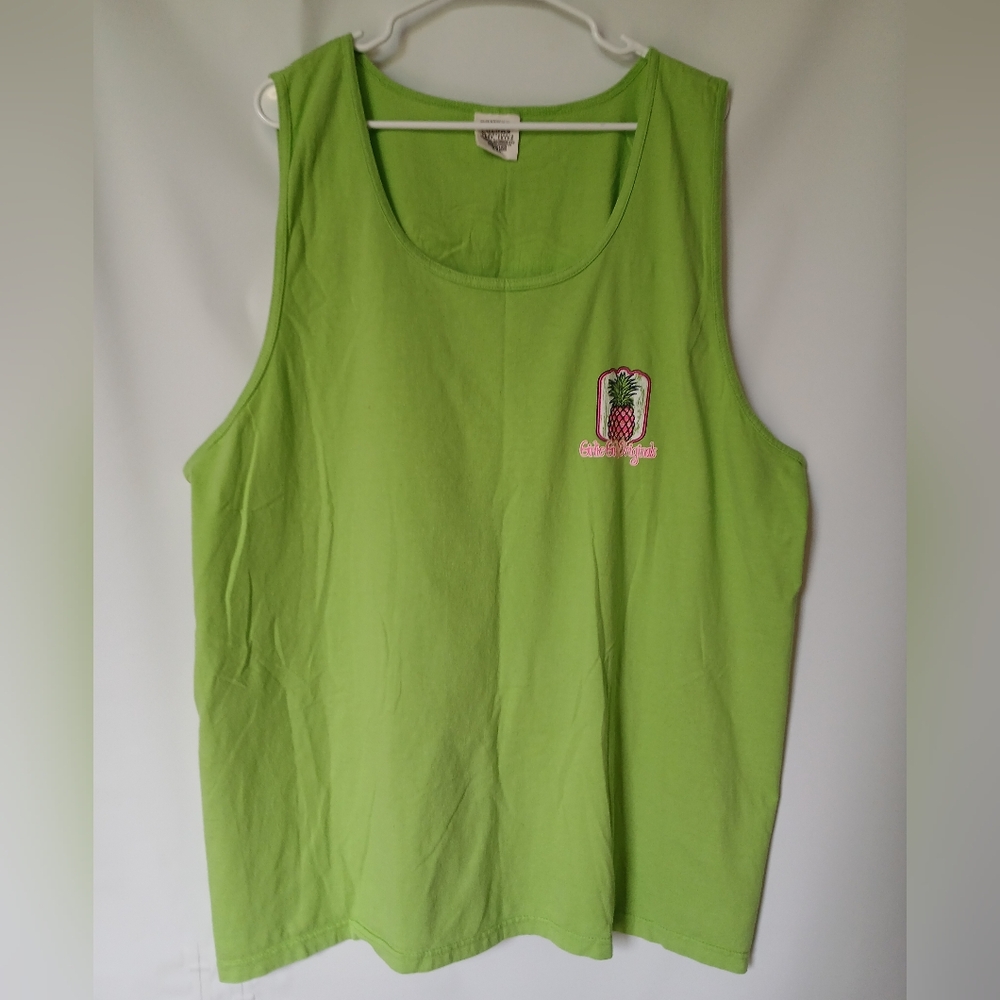 Comfort Colors By Chouinard Tank Top Size XXL Color Green